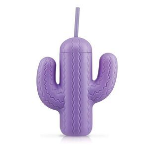 Brand New Pink Sky Cactus Cup 21 OZ Drinking Cup with Straw in Purple 🌵